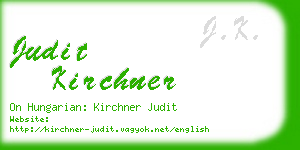 judit kirchner business card